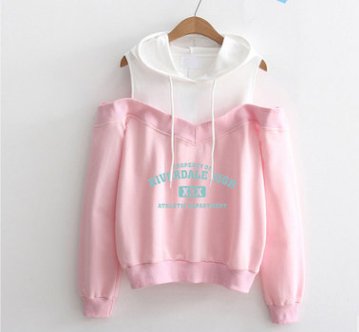 Fashion strapless hooded sweatshirt - Muhaab