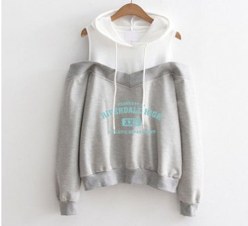 Fashion strapless hooded sweatshirt - Muhaab