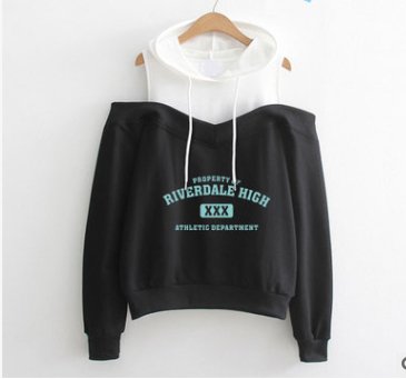 Fashion strapless hooded sweatshirt - Muhaab