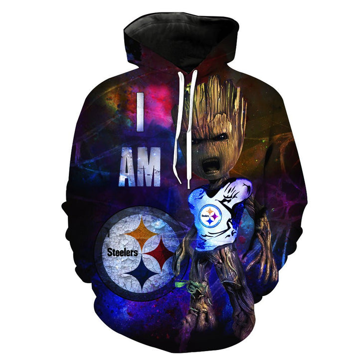 Fashion Sweatshirt Men Women 3d Hoodies Print American Pittsburgh Pattern Slim Unisex Slim Stylish Hooded Hoodies - Muhaab