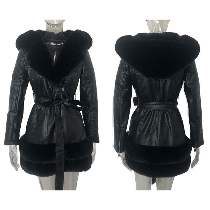 Fashion Women Leather Coats Jackets Ladies Jacket Black - Muhaab