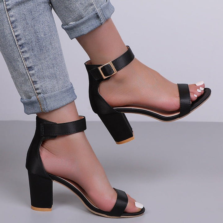 Feminine Thick Heels With High Heels - Muhaab