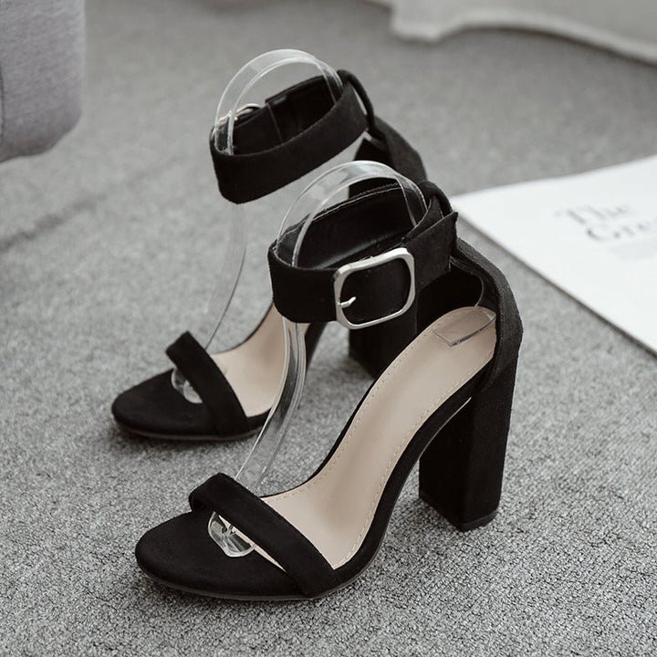 Feminine Thick Heels With High Heels - Muhaab