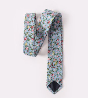 Floral Tie Cotton Printing Men's Wedding Tie - Muhaab