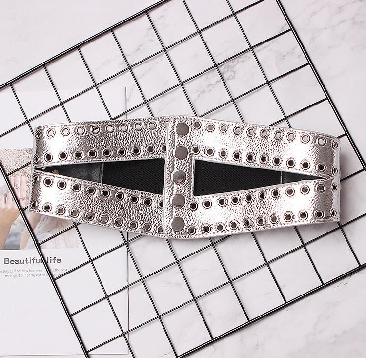 Flowing Eye Rivet Elastic Elastic Waistband Female Decoration - Muhaab