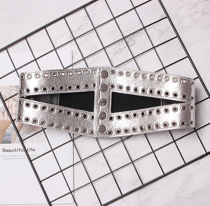 Flowing Eye Rivet Elastic Elastic Waistband Female Decoration - Muhaab