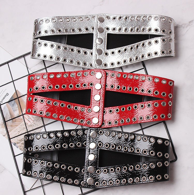 Flowing Eye Rivet Elastic Elastic Waistband Female Decoration - Muhaab