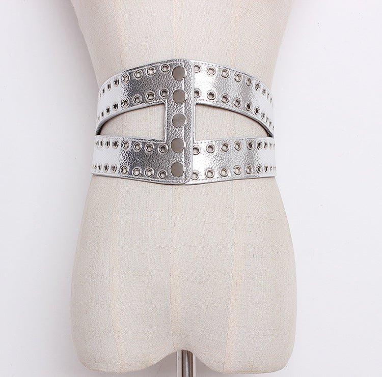 Flowing Eye Rivet Elastic Elastic Waistband Female Decoration - Muhaab