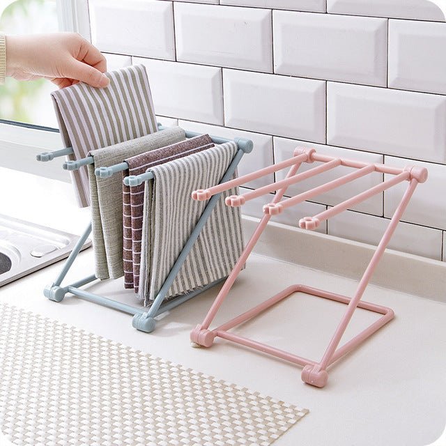 Foldable Dishcloth Shelf Kitchen Accessories Gadget Organizer - Muhaab