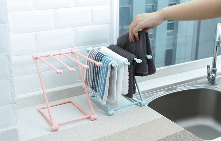 Foldable Dishcloth Shelf Kitchen Accessories Gadget Organizer - Muhaab