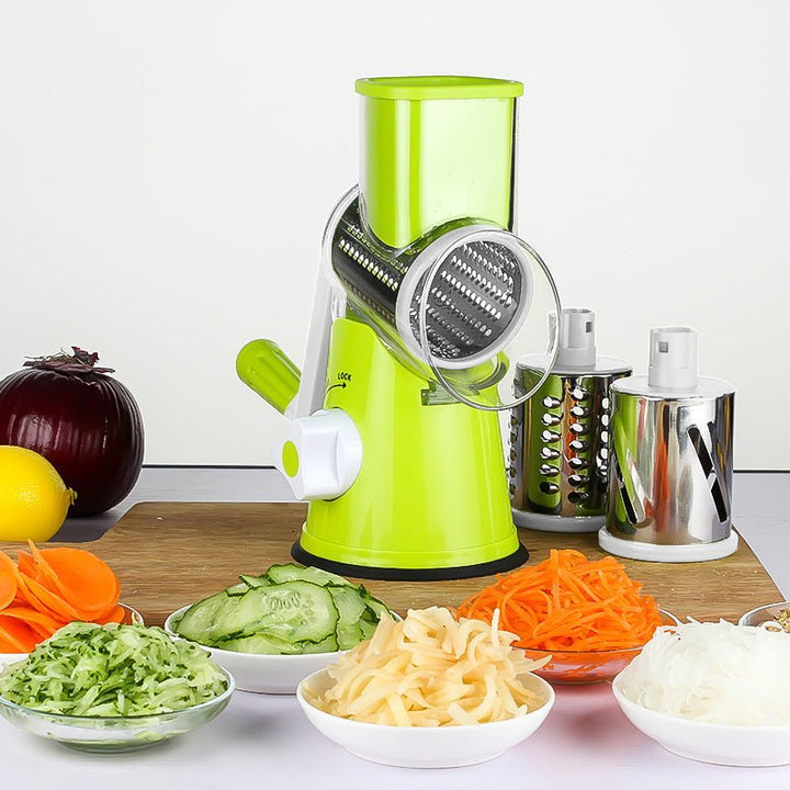 Food Processor Vegetable Chopper Kitchen Roller Gadgets Tool Vegetable Cutter Round Slicer Graters Potato  Shredder - Muhaab