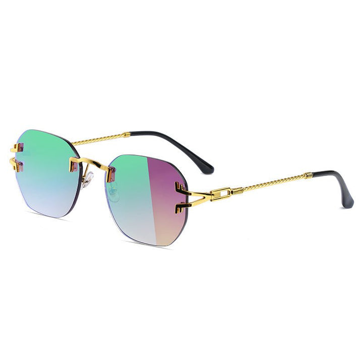 Frameless Punk Irregular New Sunglasses Women - Muhaab