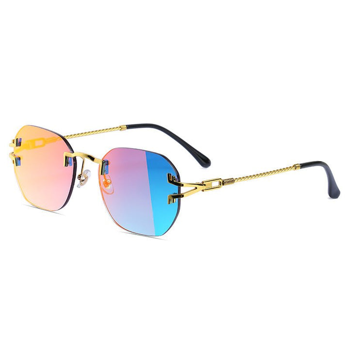 Frameless Punk Irregular New Sunglasses Women - Muhaab