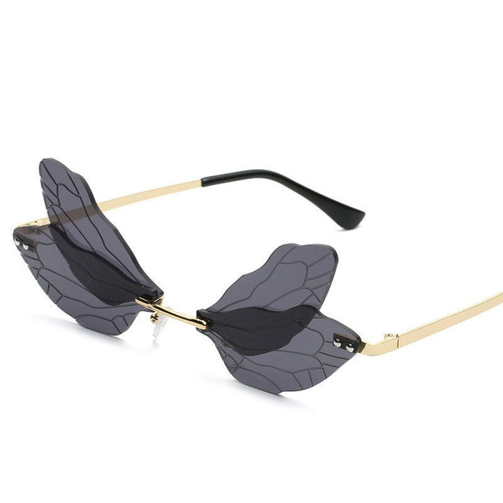 Frameless Trimming Sunglasses Women Dragonfly Wings Sunglasses - Muhaab