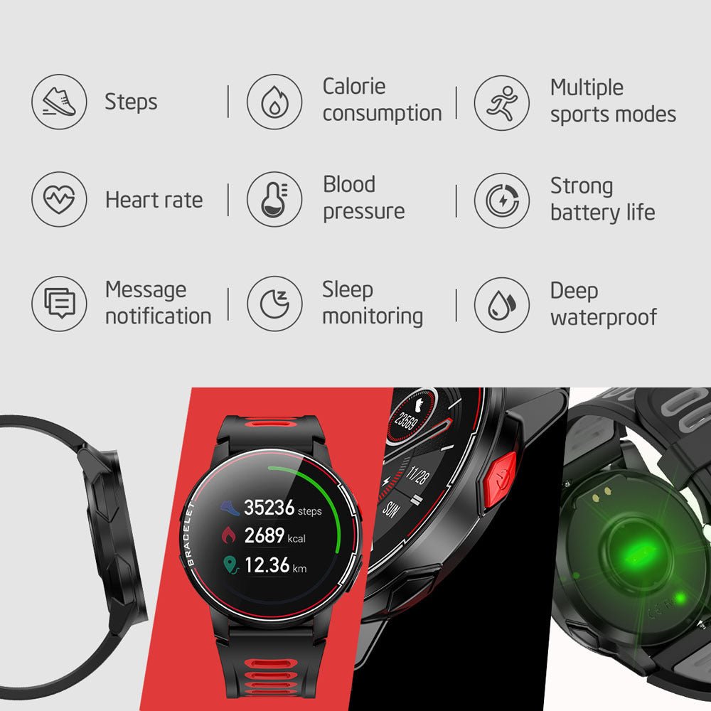 Full touch screen sports smart watch - Muhaab