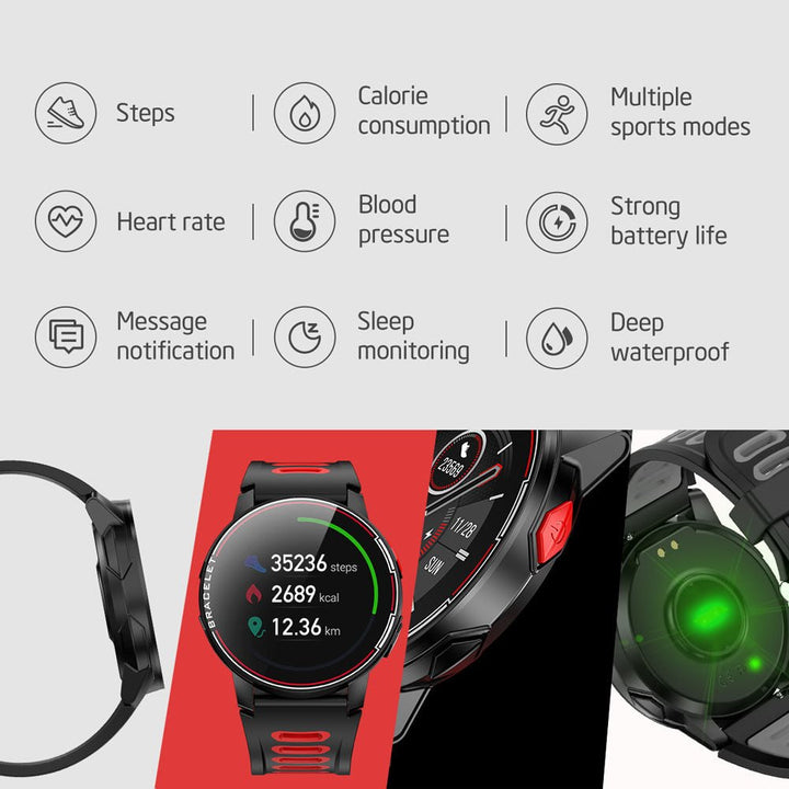 Full touch screen sports smart watch - Muhaab