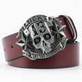 Ghost Head Series Big Strap Casual Taro Decorative Belt Leather - Muhaab