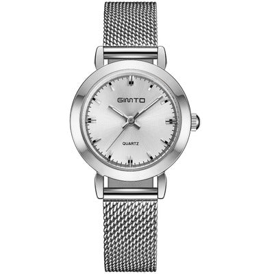 GIMTO Brand Women Quartz Silver Watch Metal Bracelet Wrist Watches Analog Ladies Dress Hand Clock Montre Femme - Muhaab