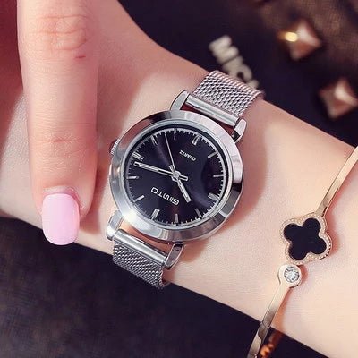 GIMTO Brand Women Quartz Silver Watch Metal Bracelet Wrist Watches Analog Ladies Dress Hand Clock Montre Femme - Muhaab