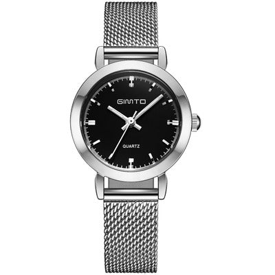 GIMTO Brand Women Quartz Silver Watch Metal Bracelet Wrist Watches Analog Ladies Dress Hand Clock Montre Femme - Muhaab