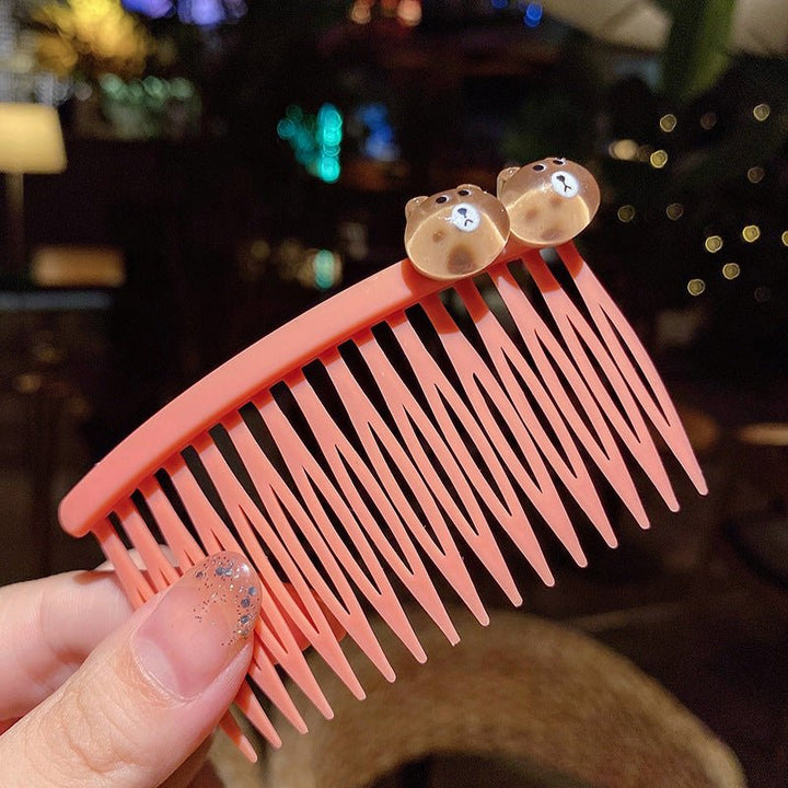 Girls' Hair Comb Children's Comb, Broken Hair Non-Slip Finishing Hair Accessories Cute Princess Hairpin Big Children - Muhaab