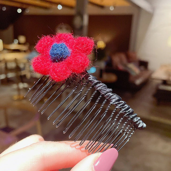 Girls' Hair Comb Children's Comb, Broken Hair Non-Slip Finishing Hair Accessories Cute Princess Hairpin Big Children - Muhaab