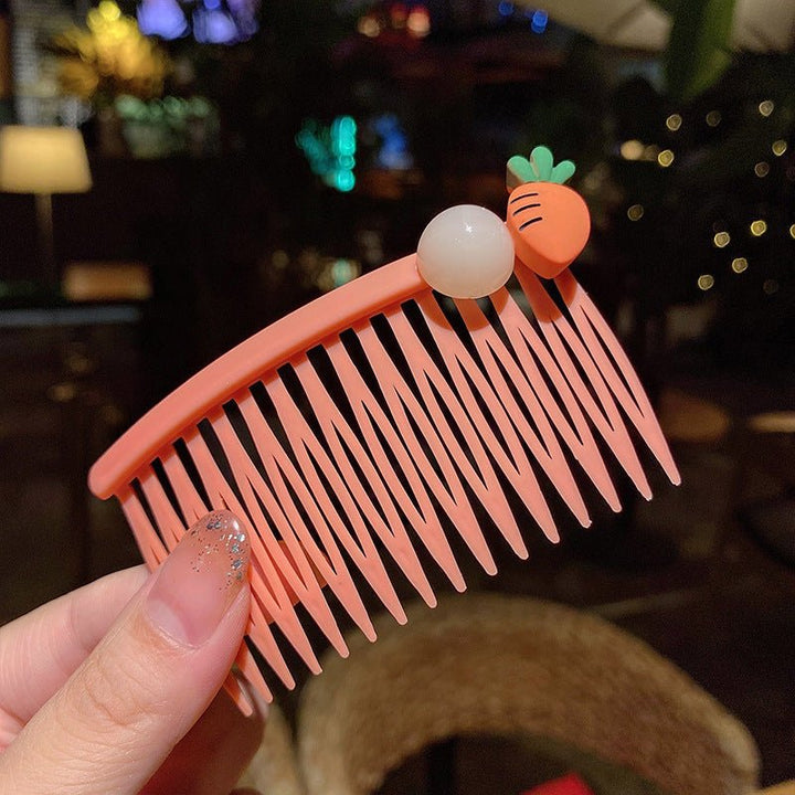 Girls' Hair Comb Children's Comb, Broken Hair Non-Slip Finishing Hair Accessories Cute Princess Hairpin Big Children - Muhaab