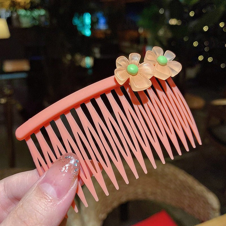 Girls' Hair Comb Children's Comb, Broken Hair Non-Slip Finishing Hair Accessories Cute Princess Hairpin Big Children - Muhaab