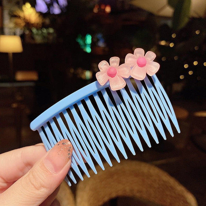 Girls' Hair Comb Children's Comb, Broken Hair Non-Slip Finishing Hair Accessories Cute Princess Hairpin Big Children - Muhaab