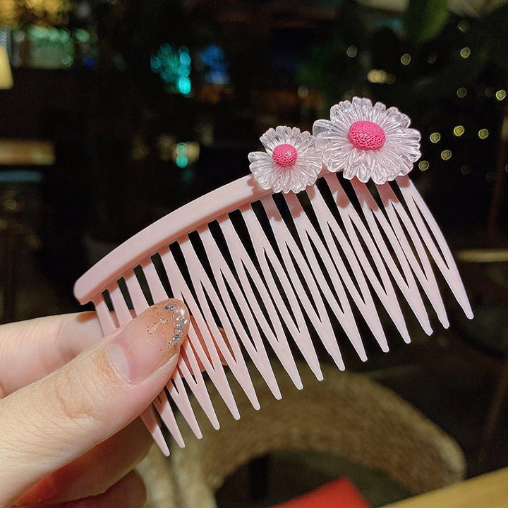 Girls' Hair Comb Children's Comb, Broken Hair Non-Slip Finishing Hair Accessories Cute Princess Hairpin Big Children - Muhaab