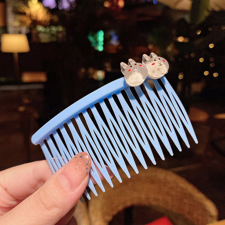 Girls' Hair Comb Children's Comb, Broken Hair Non-Slip Finishing Hair Accessories Cute Princess Hairpin Big Children - Muhaab