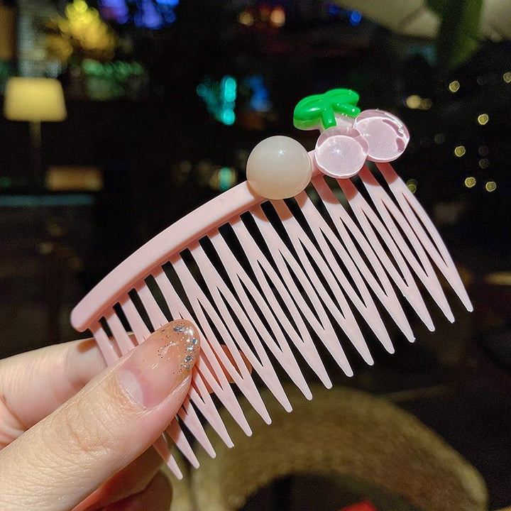 Girls' Hair Comb Children's Comb, Broken Hair Non-Slip Finishing Hair Accessories Cute Princess Hairpin Big Children - Muhaab