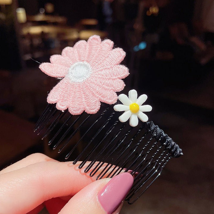 Girls' Hair Comb Children's Comb, Broken Hair Non-Slip Finishing Hair Accessories Cute Princess Hairpin Big Children - Muhaab