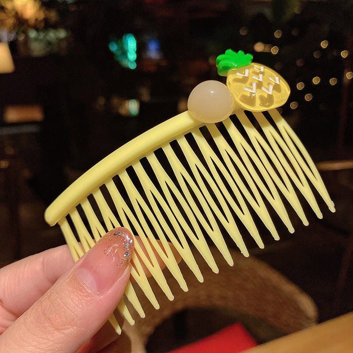 Girls' Hair Comb Children's Comb, Broken Hair Non-Slip Finishing Hair Accessories Cute Princess Hairpin Big Children - Muhaab