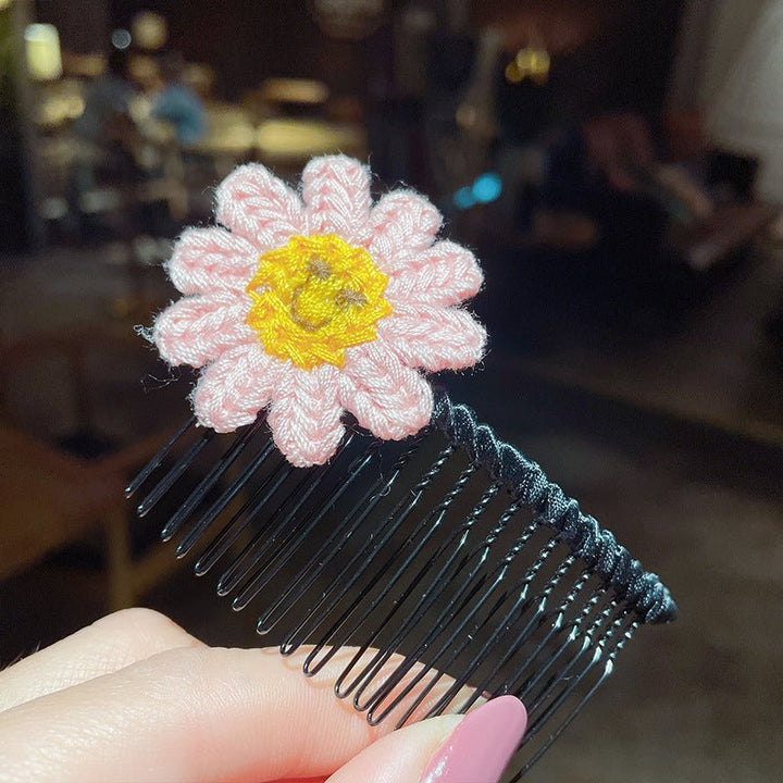 Girls' Hair Comb Children's Comb, Broken Hair Non-Slip Finishing Hair Accessories Cute Princess Hairpin Big Children - Muhaab