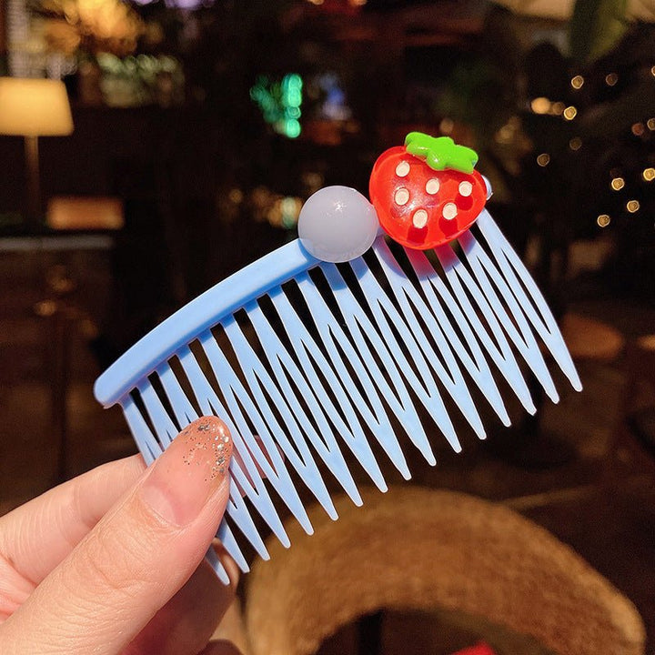 Girls' Hair Comb Children's Comb, Broken Hair Non-Slip Finishing Hair Accessories Cute Princess Hairpin Big Children - Muhaab