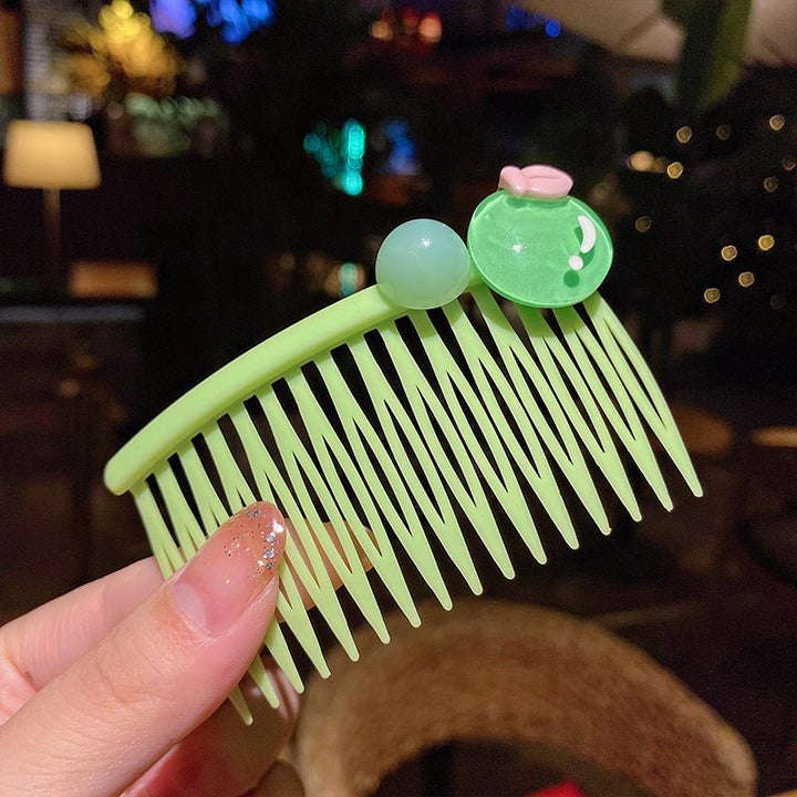 Girls' Hair Comb Children's Comb, Broken Hair Non-Slip Finishing Hair Accessories Cute Princess Hairpin Big Children - Muhaab