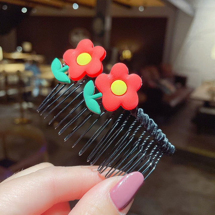 Girls' Hair Comb Children's Comb, Broken Hair Non-Slip Finishing Hair Accessories Cute Princess Hairpin Big Children - Muhaab