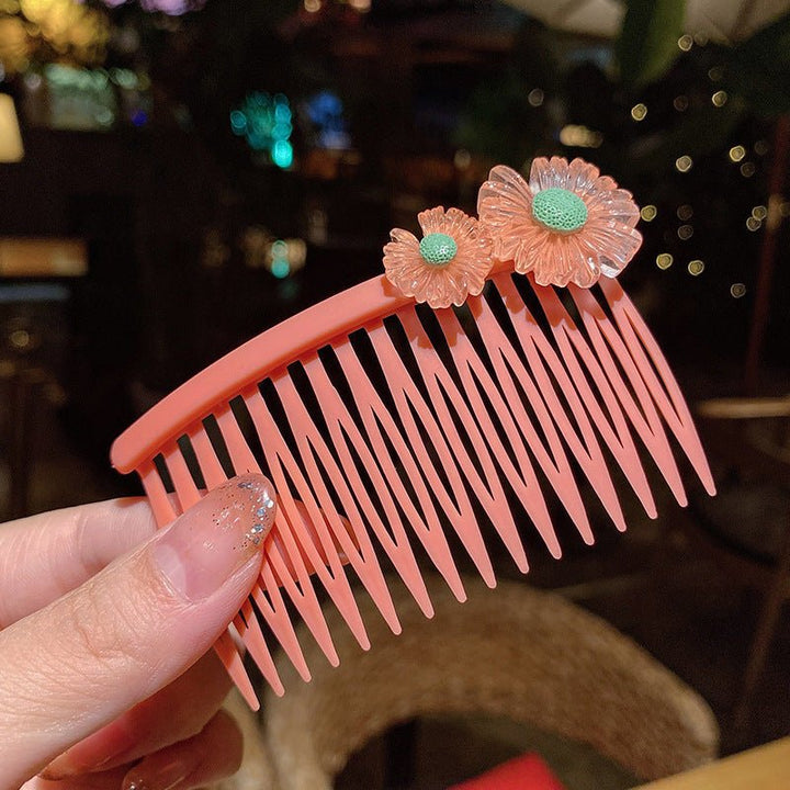 Girls' Hair Comb Children's Comb, Broken Hair Non-Slip Finishing Hair Accessories Cute Princess Hairpin Big Children - Muhaab