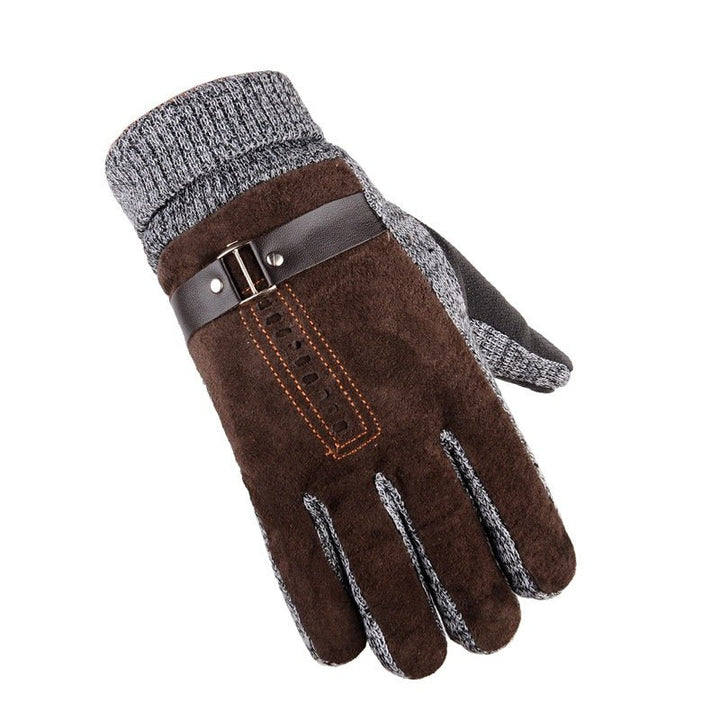 Gloves Men Winter Cycling Leisure Pigskin - Muhaab