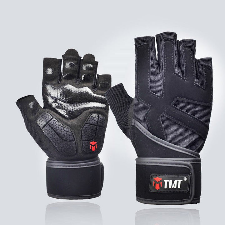 Gloves With Wrist Wrap Fitness Workout Wrist Wrap Men - Muhaab