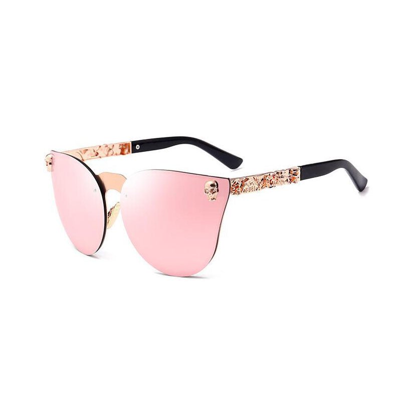 Gothic PC Men's Skull Head Decorated Sunglasses, Exquisite Metal Pattern Feet Sunglasses, Women - Muhaab