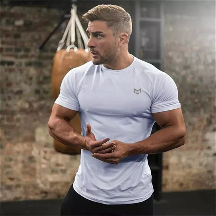 Gym Short Sleeve T Quick Dry Gym Clothes For Running - Muhaab