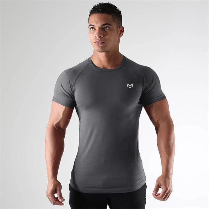 Gym Short Sleeve T Quick Dry Gym Clothes For Running - Muhaab