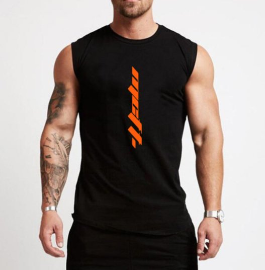 Gym Sleeveless Shirt Cotton Tank Top for Men Sportswear Vest - Muhaab