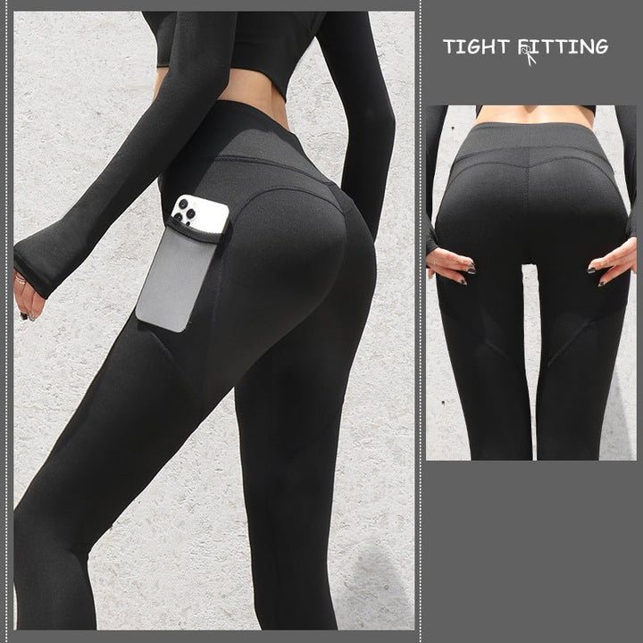 Gym Sport Seamless Leggings With Pockets Push Up High Waist Pants Women Fitness Running Yoga Pants Gym Sport - Muhaab