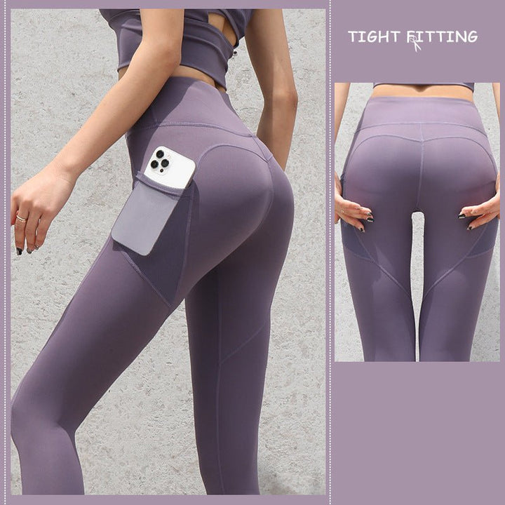 Gym Sport Seamless Leggings With Pockets Push Up High Waist Pants Women Fitness Running Yoga Pants Gym Sport - Muhaab