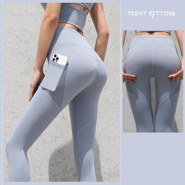 Gym Sport Seamless Leggings With Pockets Push Up High Waist Pants Women Fitness Running Yoga Pants Gym Sport - Muhaab