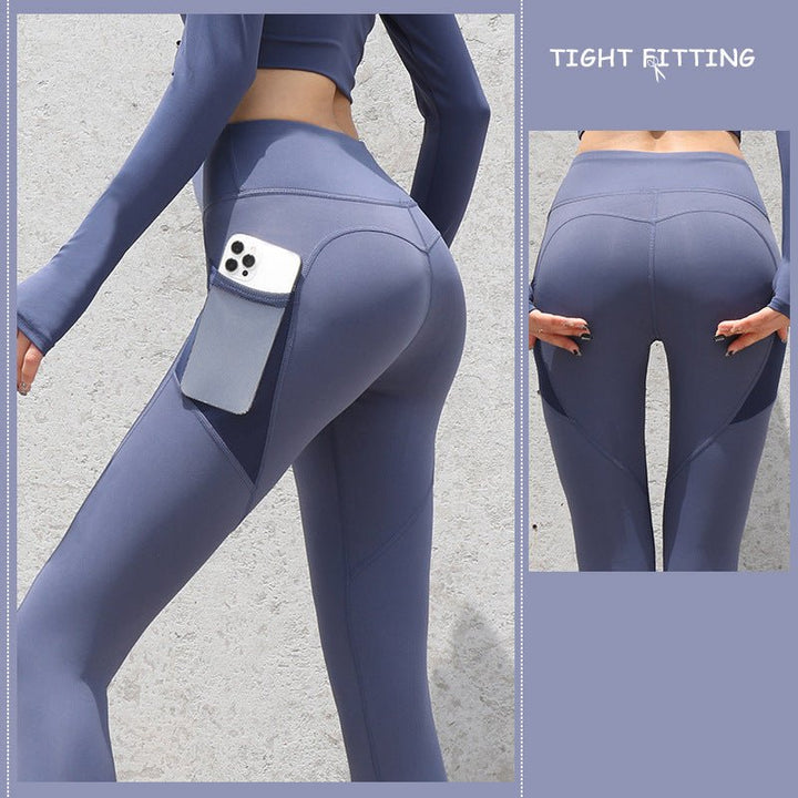 Gym Sport Seamless Leggings With Pockets Push Up High Waist Pants Women Fitness Running Yoga Pants Gym Sport - Muhaab