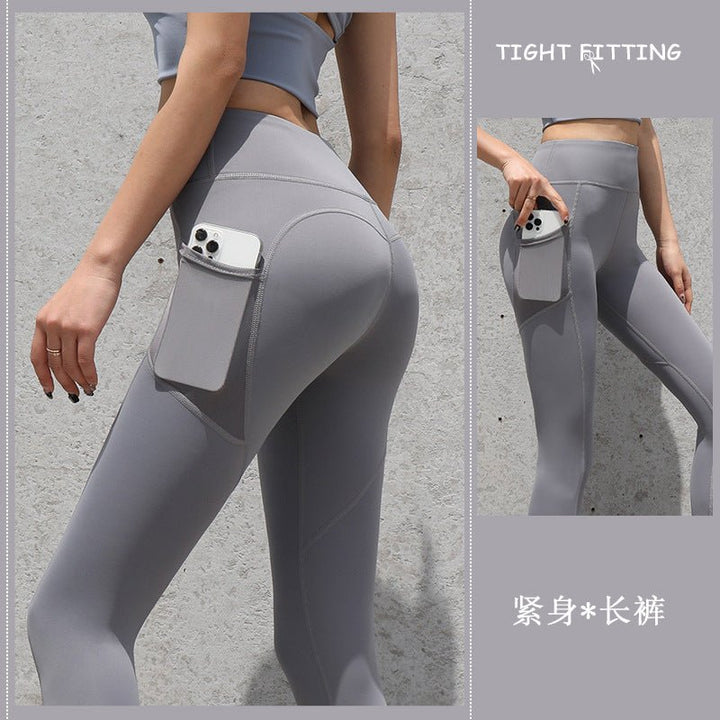 Gym Sport Seamless Leggings With Pockets Push Up High Waist Pants Women Fitness Running Yoga Pants Gym Sport - Muhaab